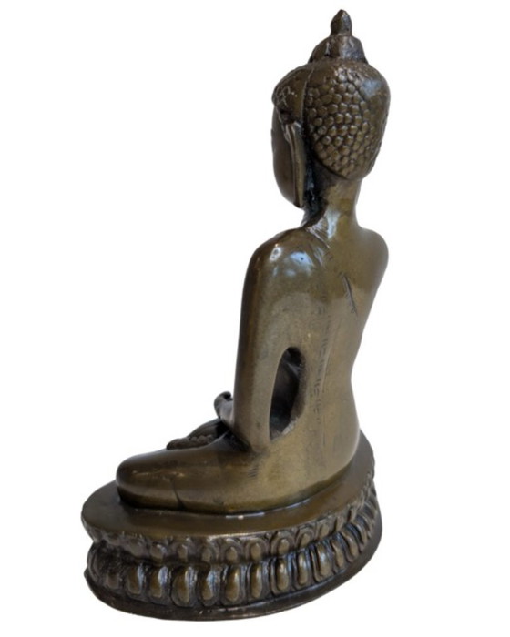 Ancien Bouddha népalais en bronze en Dhyana Mudra - 092 – Sculptures (photo 7 of 10)