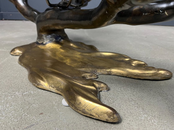 Image 1 of Bronze bonsai coffee table by Willy daro, 1970s