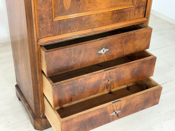 Image 1 of Biedermeier Sekretär / Antiker Schreibschrank / Schrank – um 1880