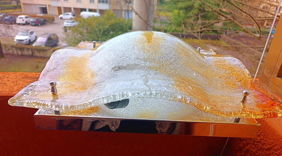 Image 1 of Mazzega Murano Grande Plafoniera 40x40 cm - design Carlo Nason - anni '90