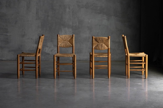 Image 1 of Sedie da pranzo "Bauche" di Charlotte Perriand per Steph Simon, Francia, anni '50