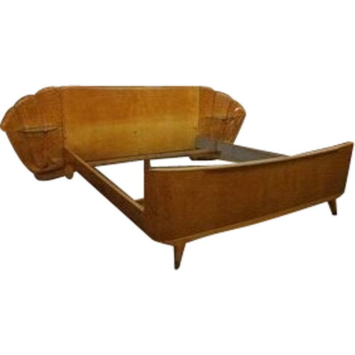 Set da camera da letto vintage in radica di noce di Osvaldo Borsani, 1950