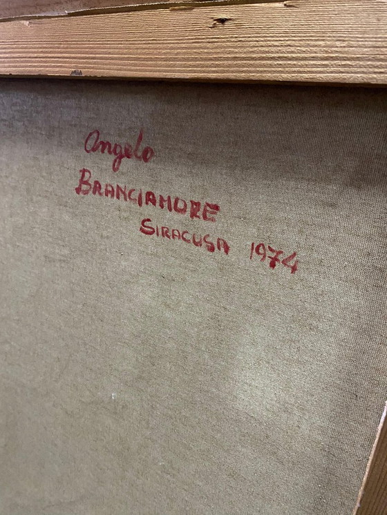 Image 1 of Antique oil painting from the Sicilian School of the 20th century