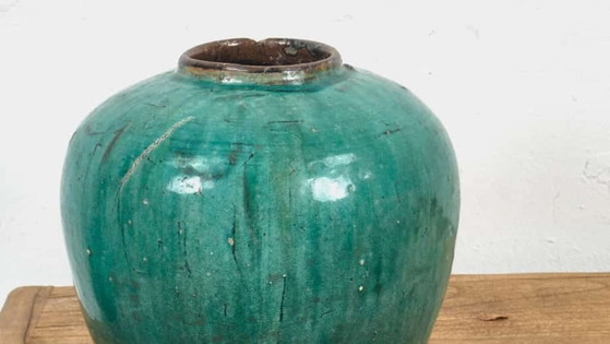Vaso in ceramica verde smeraldo antico (c.1820) #2 – Vasi (photo 3 of 9)