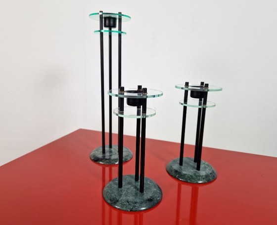 Image 1 of Set di portacandele vintage postmoderni Milano (3)