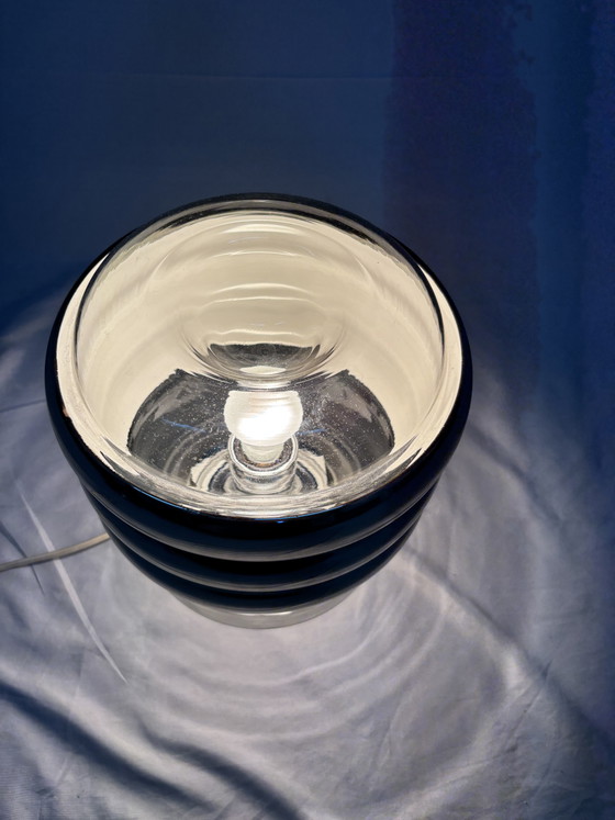 Vintage Peill & Putzler Space Age Table Lamp Smoked Glass (photo 10 of 11)