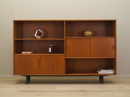 Teak bookcase, Danish design, 1960s, manufactured by Westergaards Møbelfabrik