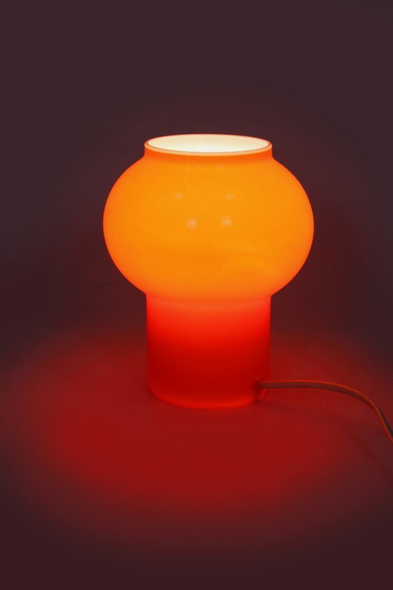 Image 1 of Vintage Red Glass Table Lamp attributed to Štěpán Tabery, Former Czechoslovakia, 1970s