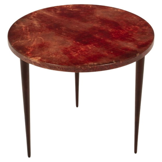 Table basse Aldo Tura en parchemin, Mod. 826, peau de chèvre teinte à la main, Italie, 1950 – Tables basses (photo 7 of 27)