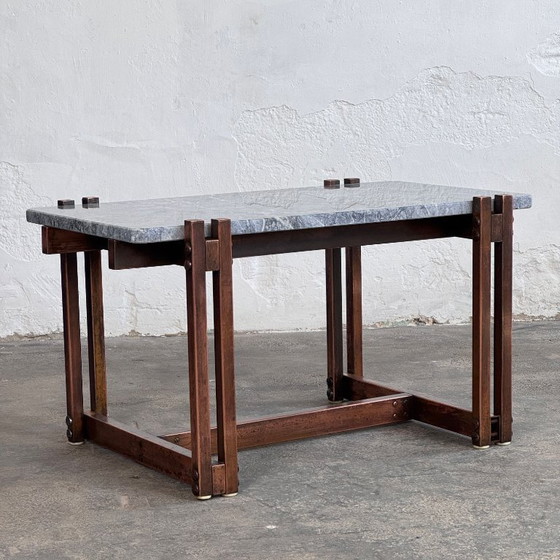 Image 1 of Mid-Century Modern Brass & Marble Coffee Table, 1960