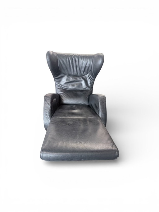 Fauteuil inclinable en cuir Audioluce FSM K99 noir avec haut-parleurs