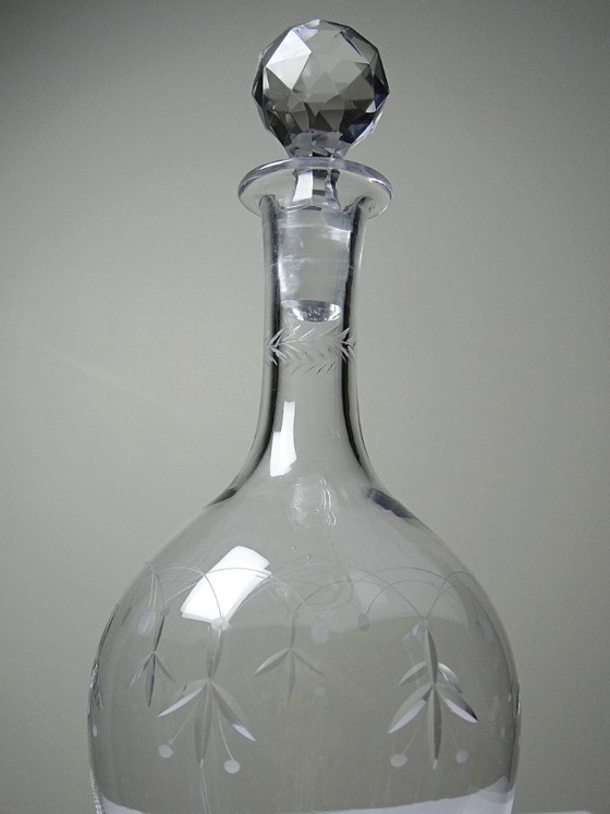 Antike gravierte Kristallkaraffe aus Nancy, ca. 1920-1930 – Gläser & Karaffe, Crystal (photo 4 of 12)