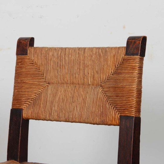 Image 1 of Chaise paillée en bois massif, travail français, 1940