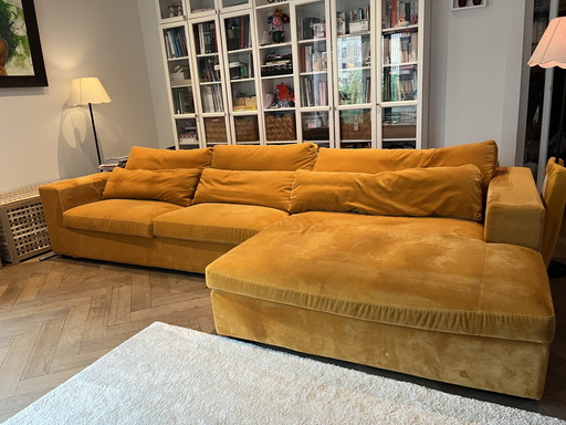 Decor Amsterdam bankstel  met brede chaise longue 