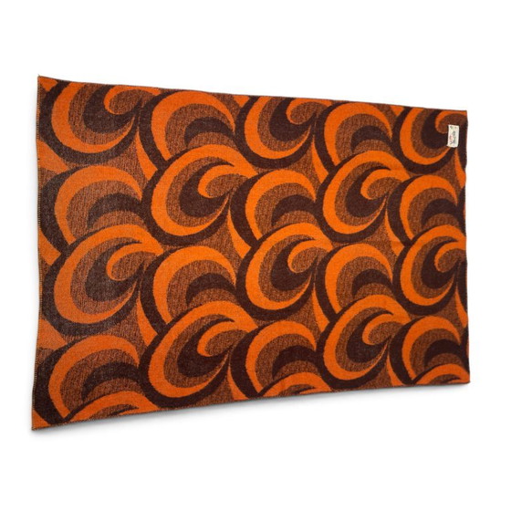 Aabe Vintage Wollen Deken Jaren 70 Oranje En Bruine – Decoratieve objecten, Wool (photo 6 of 11)