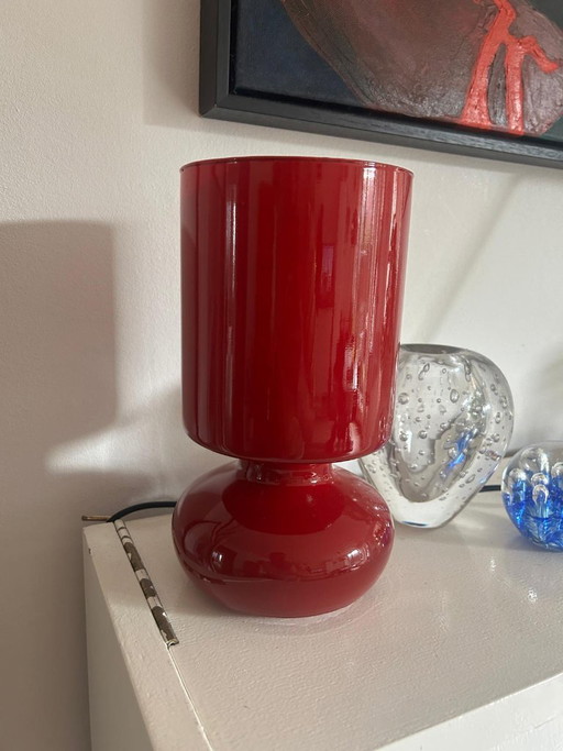 Vintage Ikea Lykta tafellamp rood