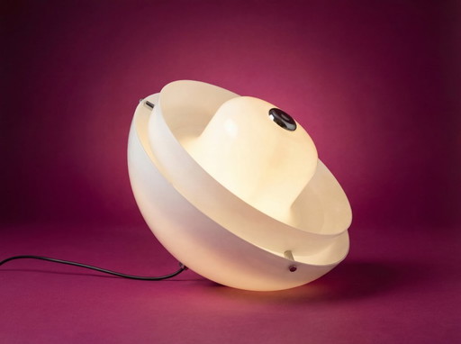 Harveiluce iGuzzini Hanglamp ontworpen door Luigi Massoni - Opaline Kunststof - Italiaanse Space Age Design - Jaren 70