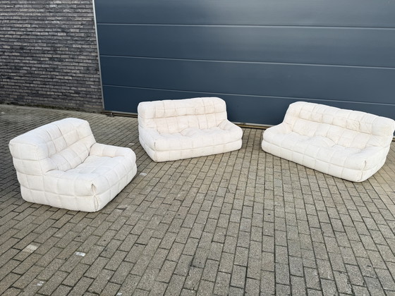 Image 1 of Ligne Roset Kashima 3 posti, 2x2 posti, 1 posto in velluto a coste beige 10/10