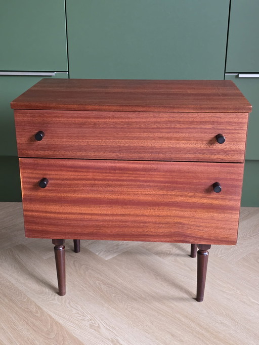 Mobiletto portavalvole/cassetto in stile vintage/retrò danese