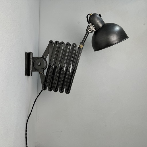 Ancienne Lampe Applique Accordéon Bauhaus