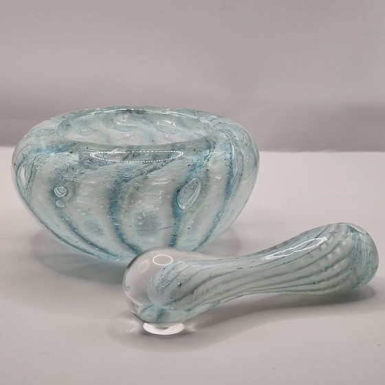Image 1 of Vintage Murano swirl mortar and pestle
