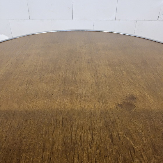 Image 1 of Table basse vintage - Ma maison Bas van Pelt (chrome et bois) table basse milieu du siècle (vers 1930)