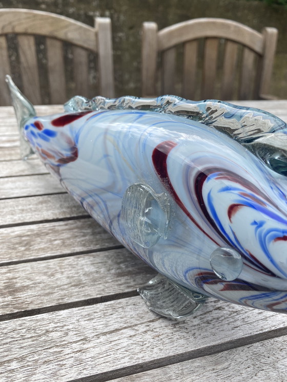 Image 1 of Verre de Murano Grand poisson années 60