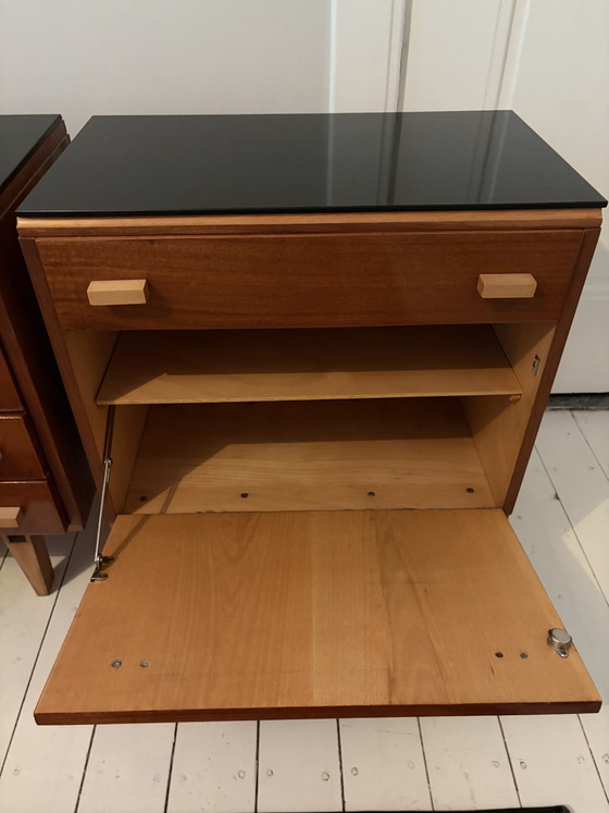 Frantisek Mezulanik / Vintage Nightstands – Glass, Wood (photo 2 of 5)