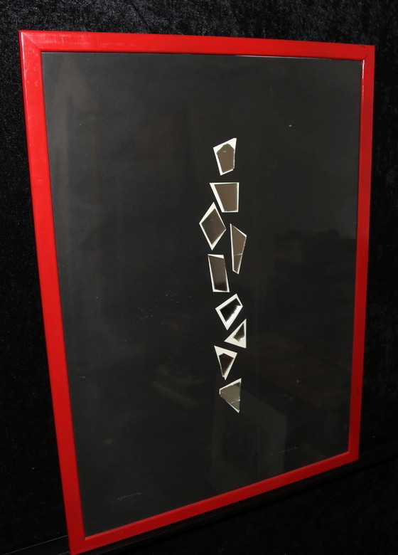 Image 1 of Megert, Christian - Hommage à Fontana - collage di specchi - firmato a mano