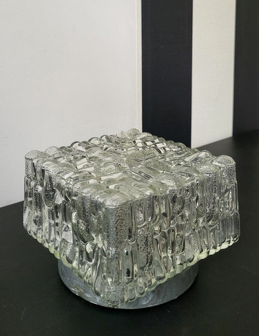 Mid-Century glass ceiling light from the 1950s.