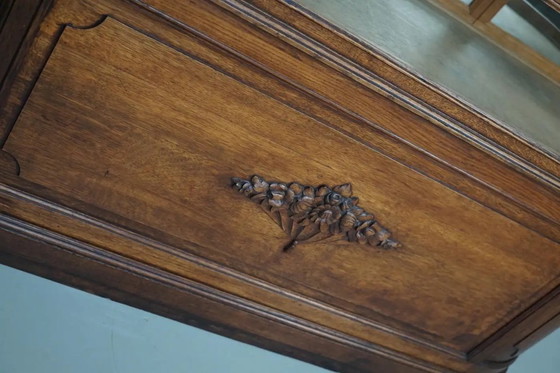 Image 1 of Mobiletto portagioie/bancone da negozio antico in rovere francese, inizio XX secolo