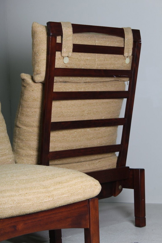 Image 1 of Vintage armchair + side table set from 1975