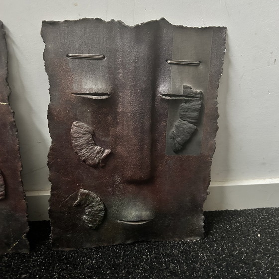 Image 1 of Colja de Roo masker sculpturen Raku