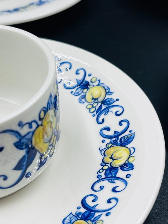 Image 1 of Set di 6 tazzine da caffè espresso e 6 piattini Villeroy & Boch – motivo Cadiz