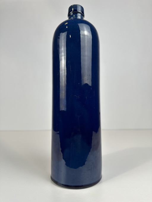 Soliflore à glaçure bleue - céramique