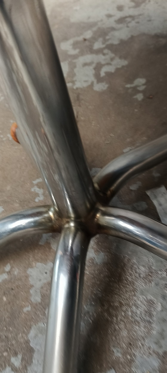 Image 1 of Zeldzame gebr. De wit gispen Bauhaus buizenframe chromen industriële atelier stoel schiedam holland 