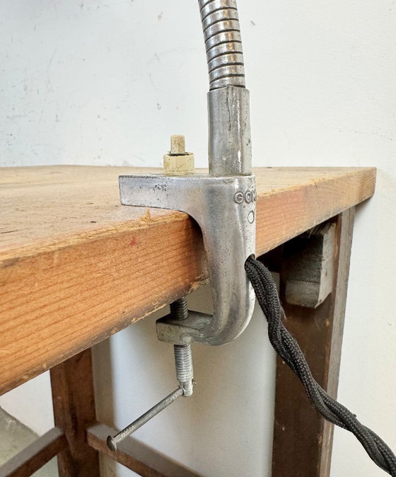 Image 1 of Lampada da tavolo vintage a collo di cigno grigia italiana di GCME, anni '50