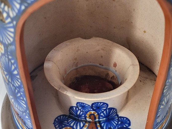 Image 1 of GOUDA NACHTLAMPJE KERAMISCHE ART DECO LANTAARN 1915 VINTAGE GERENOVEERD