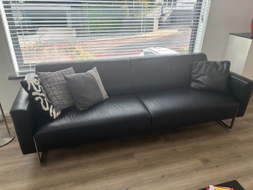 3-Sitzer schwarzes Leder Artifort Mare