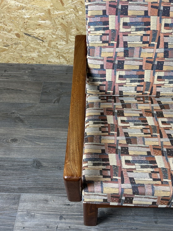 Image 1 of 60s 70s teak couch sofa 2-seater by Glostrup Møbelfabrik Denmark Design