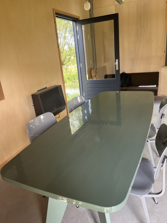 Originele Piet Hein Eek Crisistafel In Hoogglans Groen – Eettafels, Wood (photo 5 of 7)