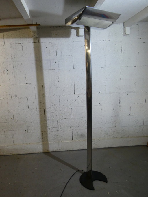 Modernist Polished Aluminium Floor Lamp