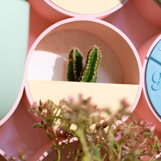 Space Age Panel | 3D Wall Art | Candy Bundle | Wall decoration Midcentury Pink Mint Green Wall Shelf Living (photo 3 of 13)