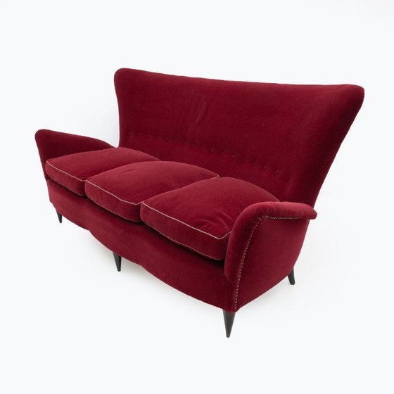 Image 1 of Gio Ponti Art Dèco Italian Sofa from Hotel Bristol Merano, 1950s