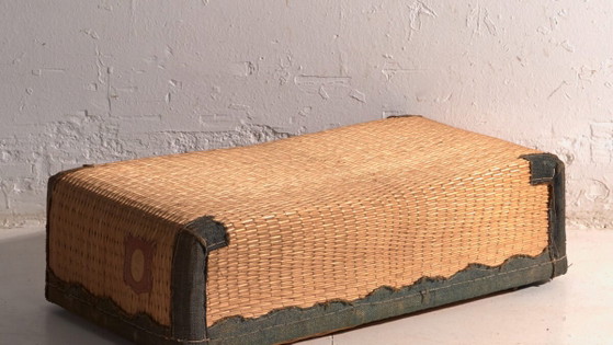 Antique kōri trunk in willow wicker – Japan, circa 1920. Set of two – Storage cabinet, Leather, Wood (photo 3 of 40)