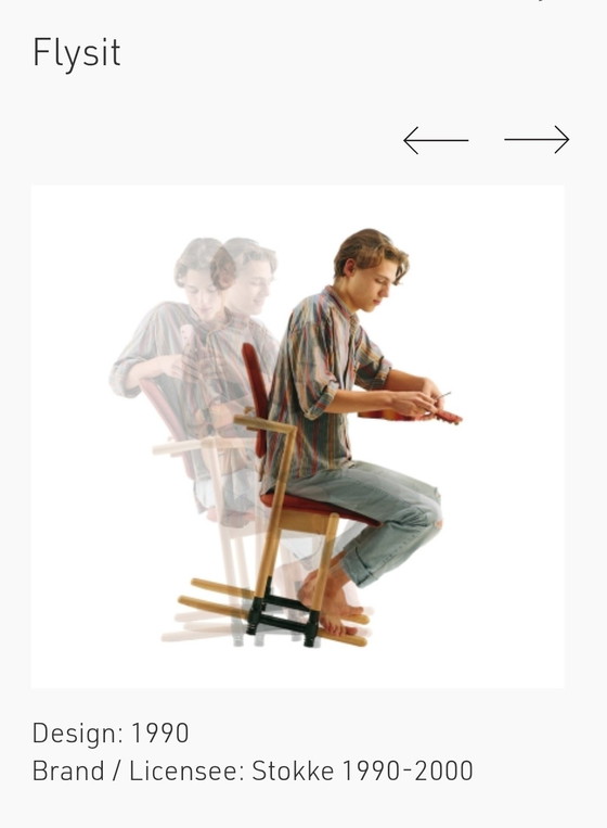 Flysit Chair by Stokke # Design Peter Opsvik – Chairs and lounge chairs, Textile, Wood (photo 7 of 7)