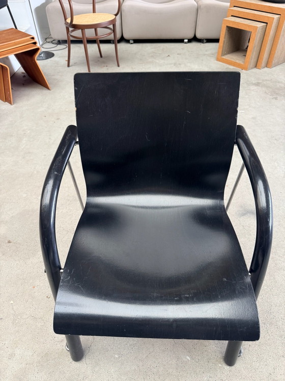 Set of 4 Thonet S320, Wulf Schneider & Ulrich Böhme (set price), Dining chairs, Metal, Wood, Black (photo 5 of 15)