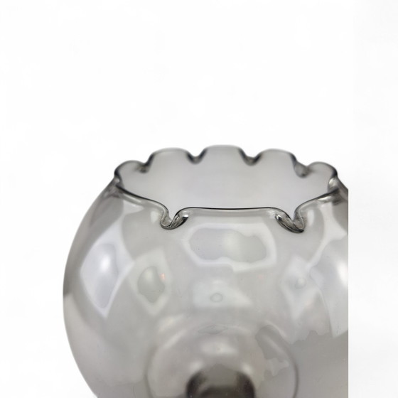 Image 1 of Regenhütte vaas gerookt glas bokaal vaas Mid Century toermalijn