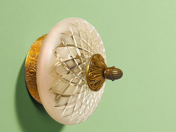 Image 1 of Verschnörkelte Glaseinbauleuchte im orientalischen Stil für Decke oder Wand