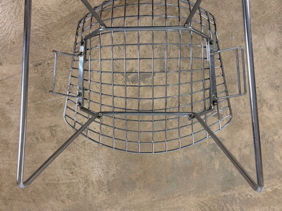 Image 1 of Chaise d'appoint Bertoia chromée, conçue par Harry Bertoia pour Knoll International, années 1980